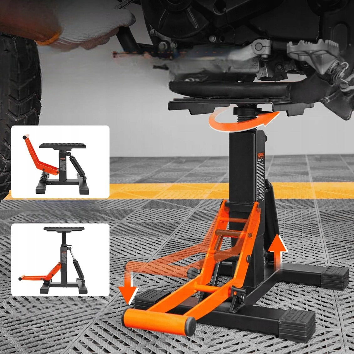 Motorcycle lift 200kg strong black hydraulic 255-460mm repair Manufacturer code 5907021479110