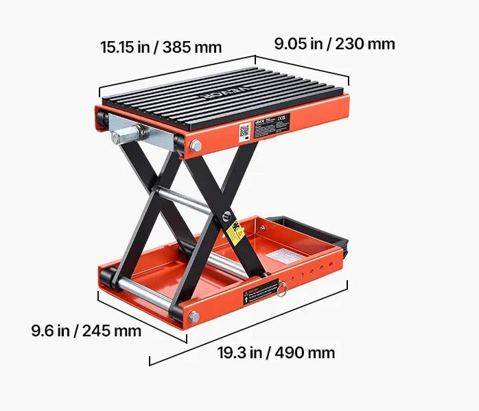 Motorcycle lift strong platform max 680 kg adjustment 105 - 350 mm Manufacturer no brand