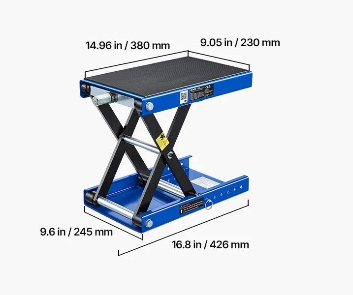 Motorcycle lift strong premium steel platform 499 kg 95 - 340 mm Manufacturer no brand