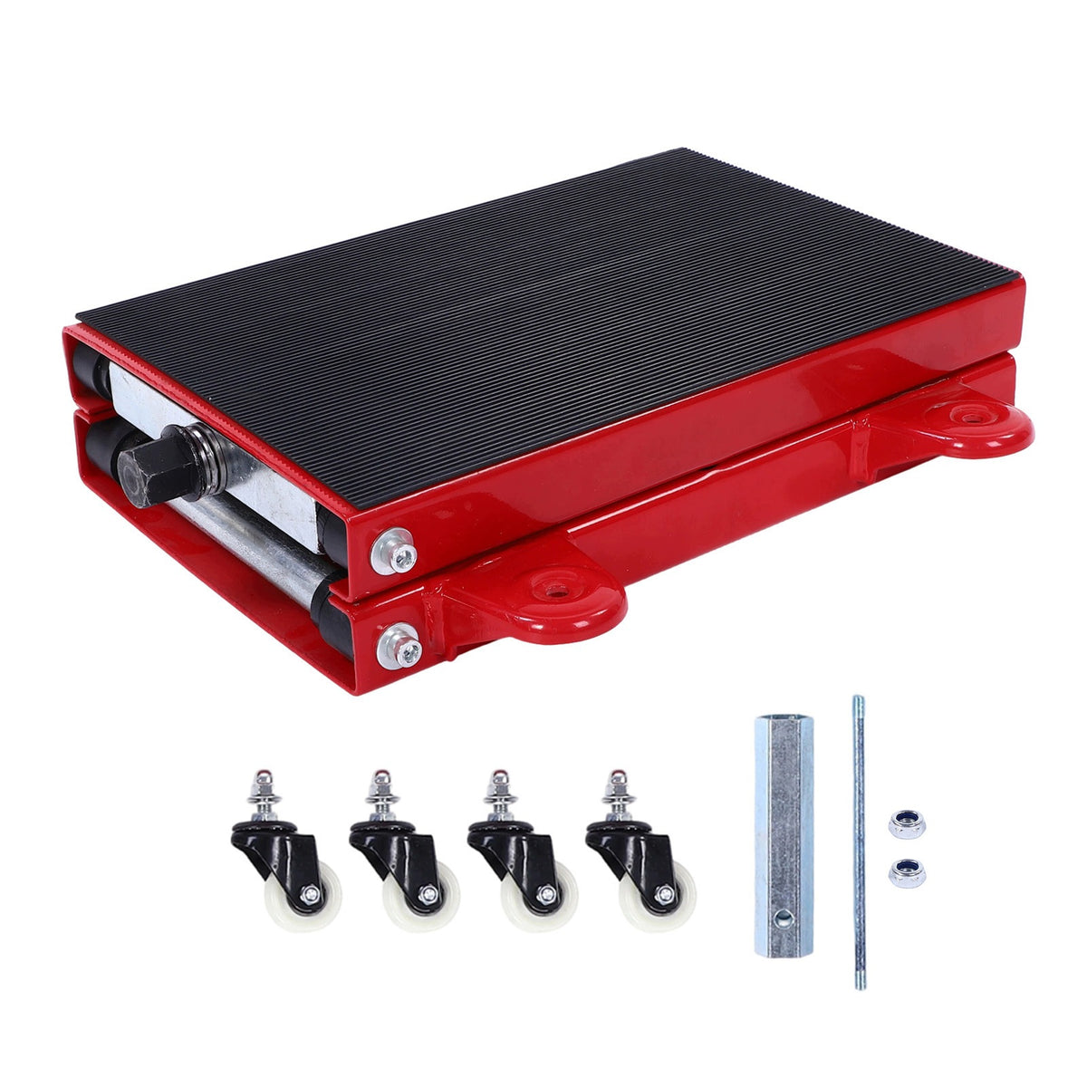 Motorcycle lift with 4 wheels hand crank wide platform 3C