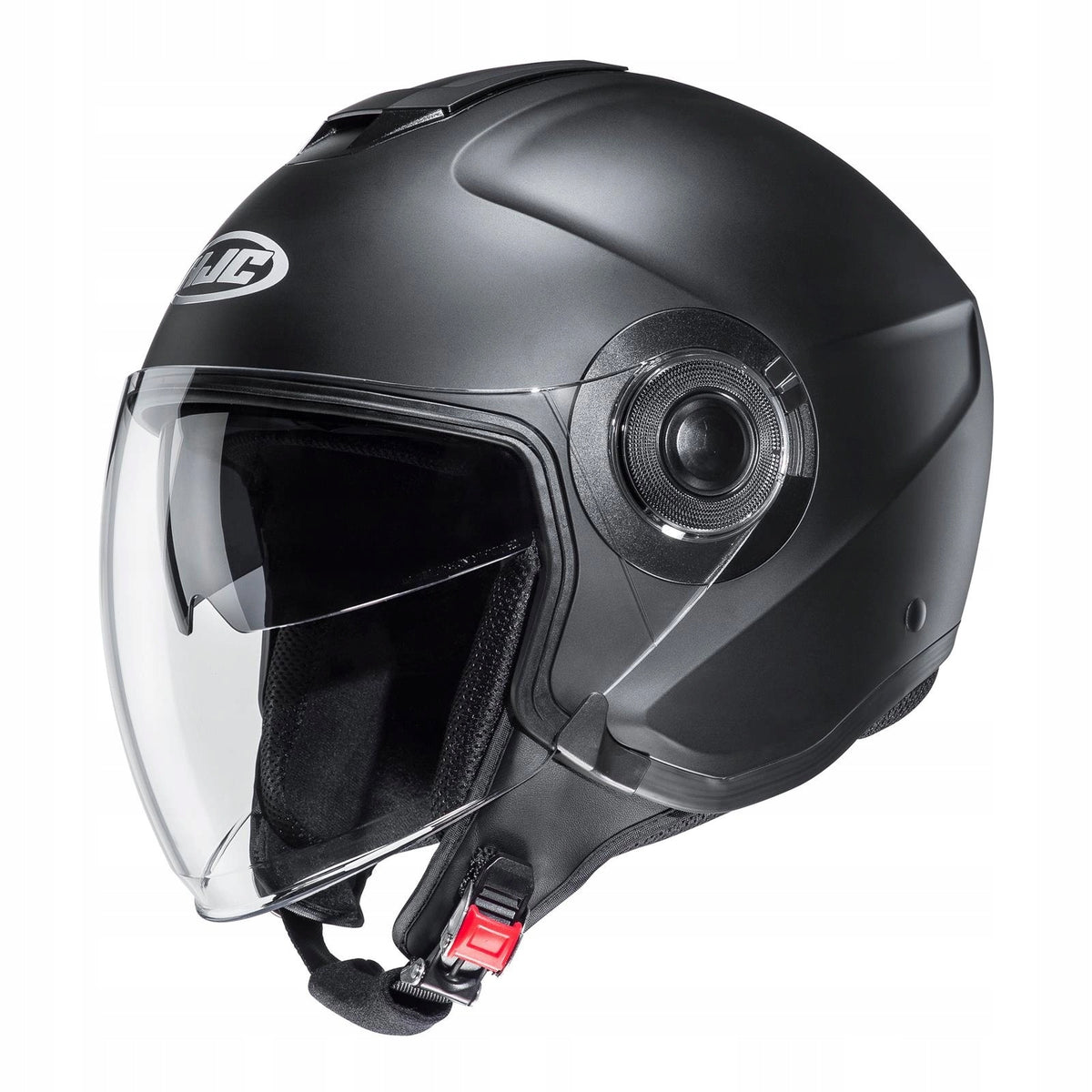 Motorcycle open face helmet HJC I40N SEMI FLAT BLACK matte black FREEBIES Manufacturer HJC