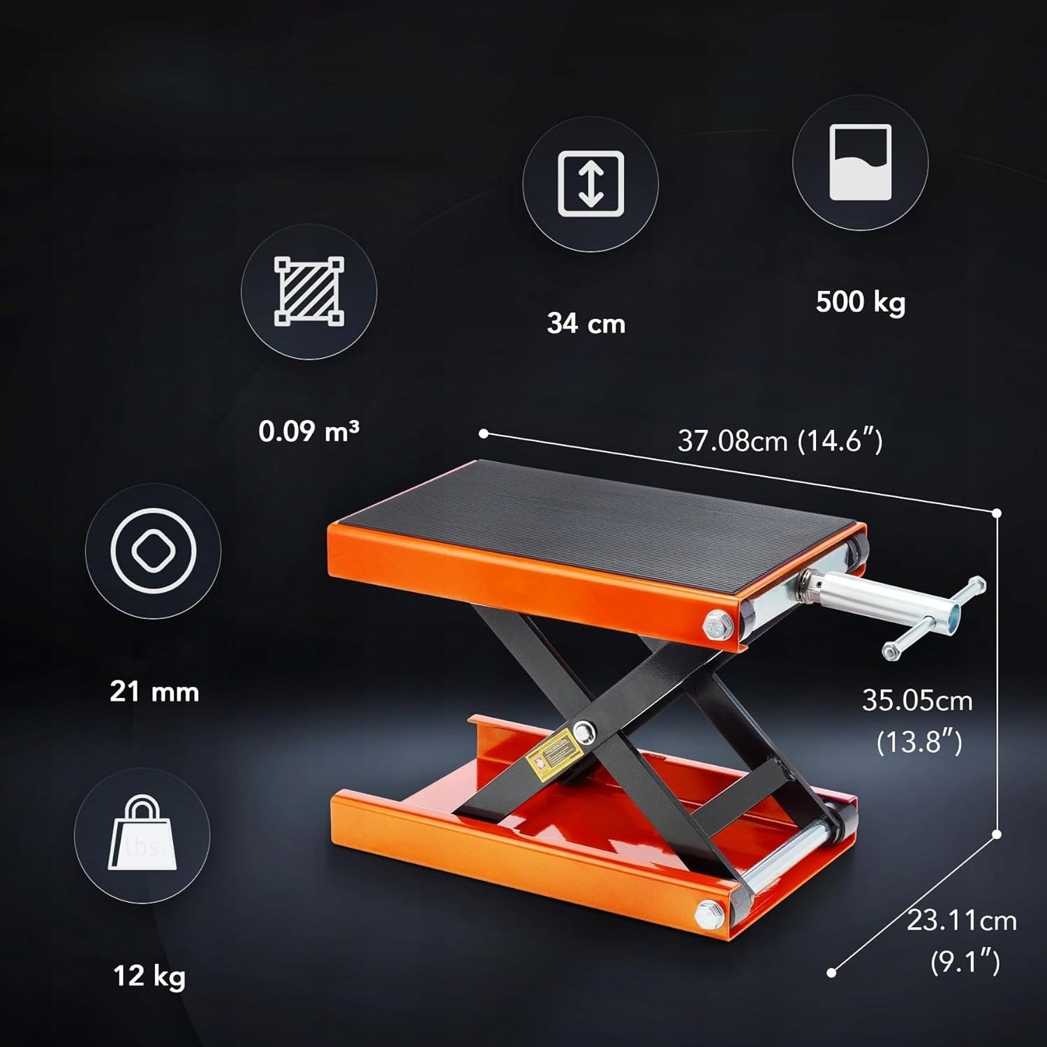 Motorcycle scissor lift 500 kg 9,5 – 35 cm Orion Motor Tech Manufacturer code B0CSFQGKCT