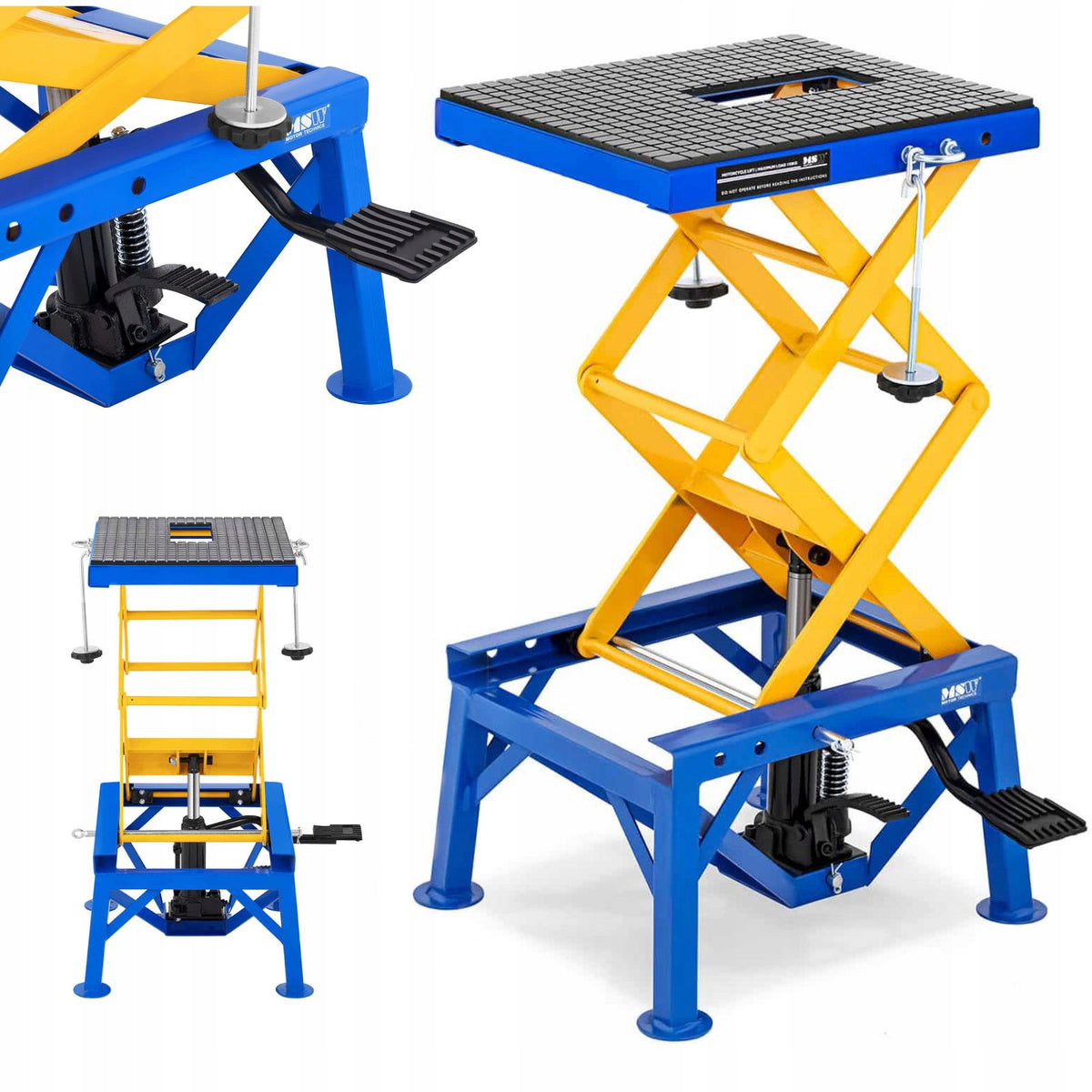 Motorcycle scissor lift MSW 150 kg 350-870 mm steel workshop