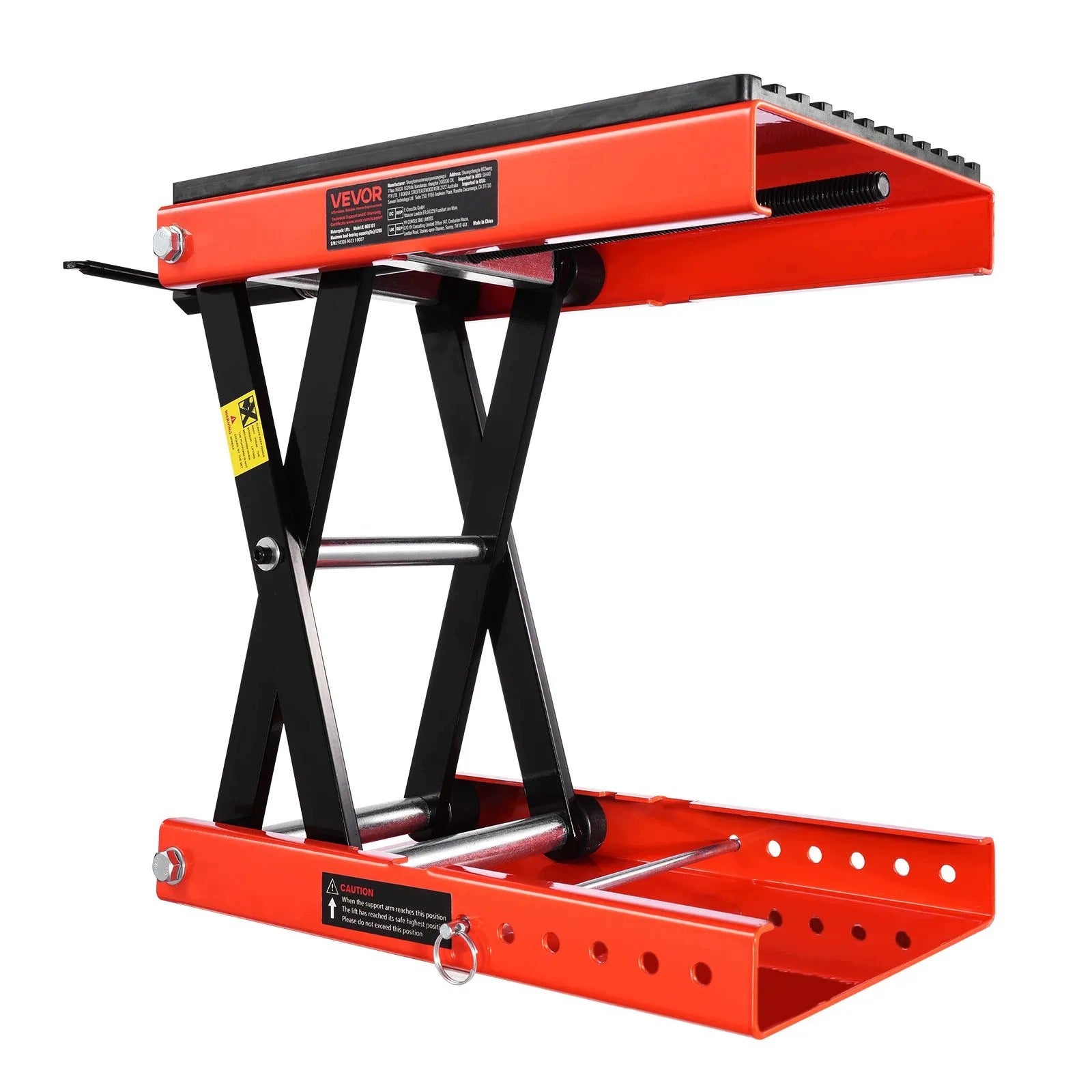 Motorcycle scissor lift black premium steel 105 - 380 mm adjustment