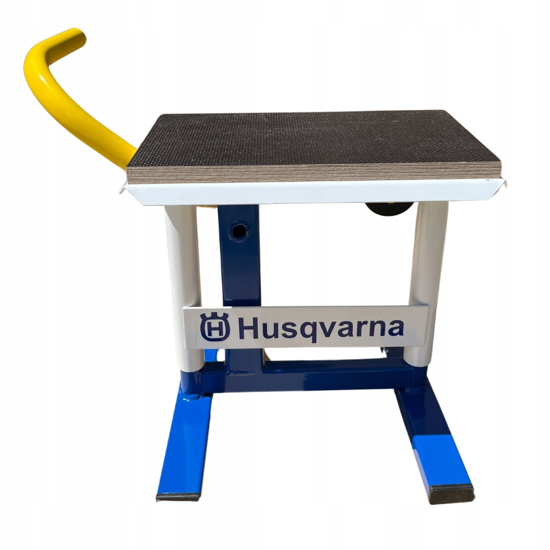 Motorcycle stand cross enduro trial anti-slip blue-white