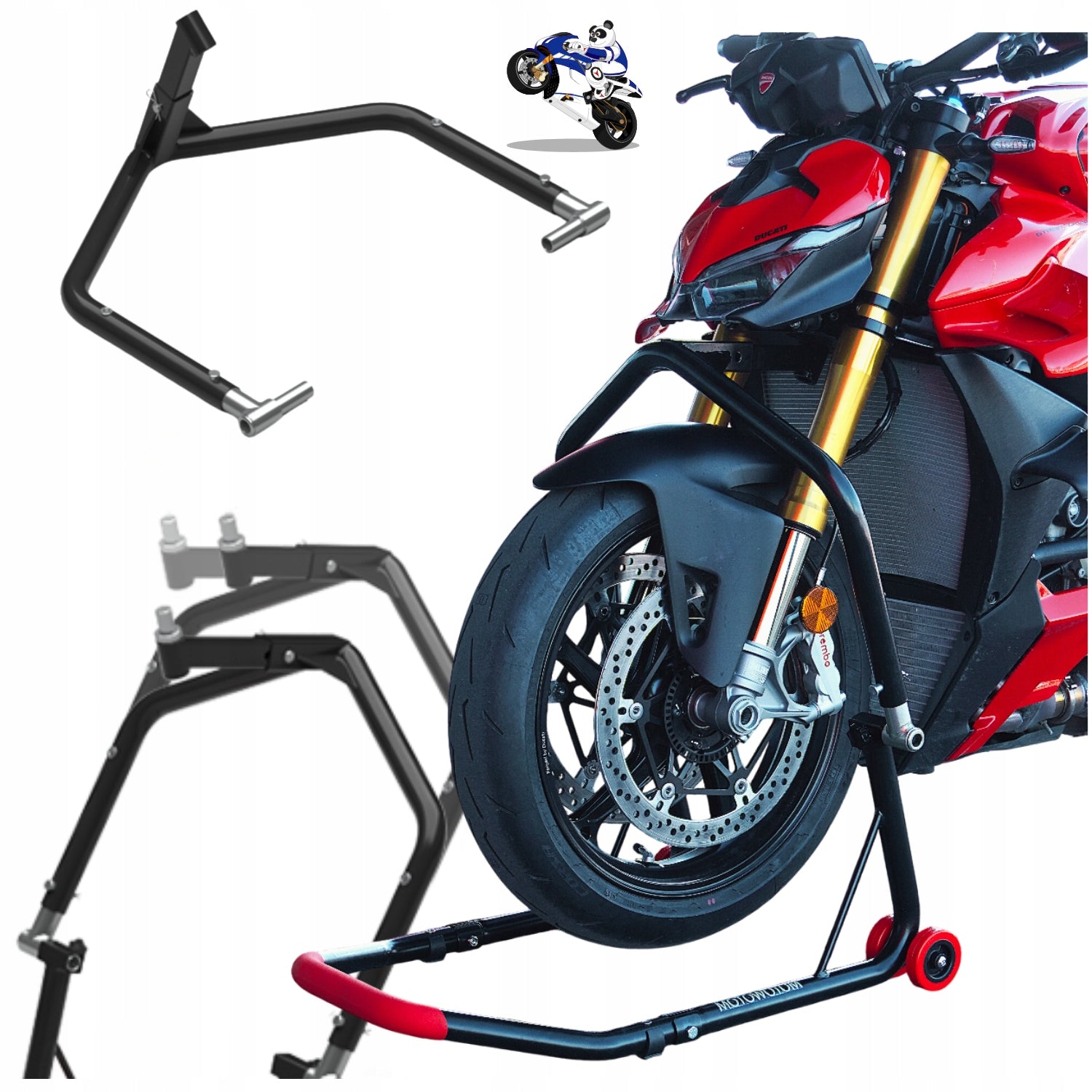 Motorcycle stand under frame head front motorcycle lift set