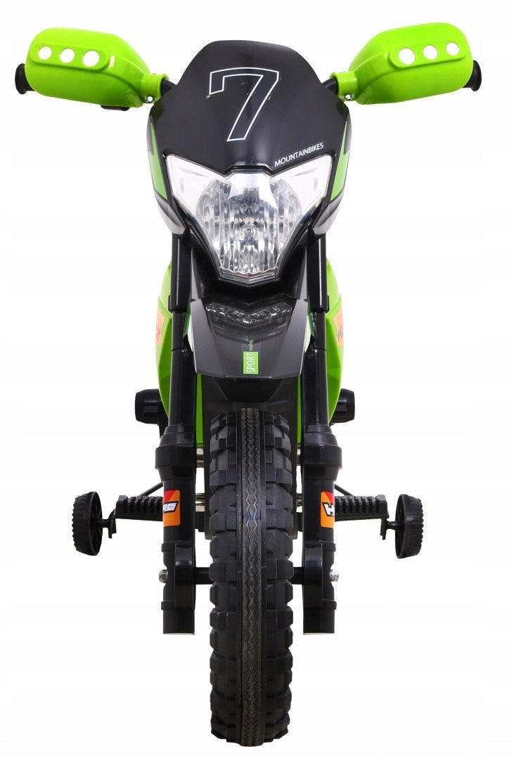 Motorek Cross for children Battery vehicle auxiliary wheels LED sounds Manufacturer code PA.BDM0912.ZIE