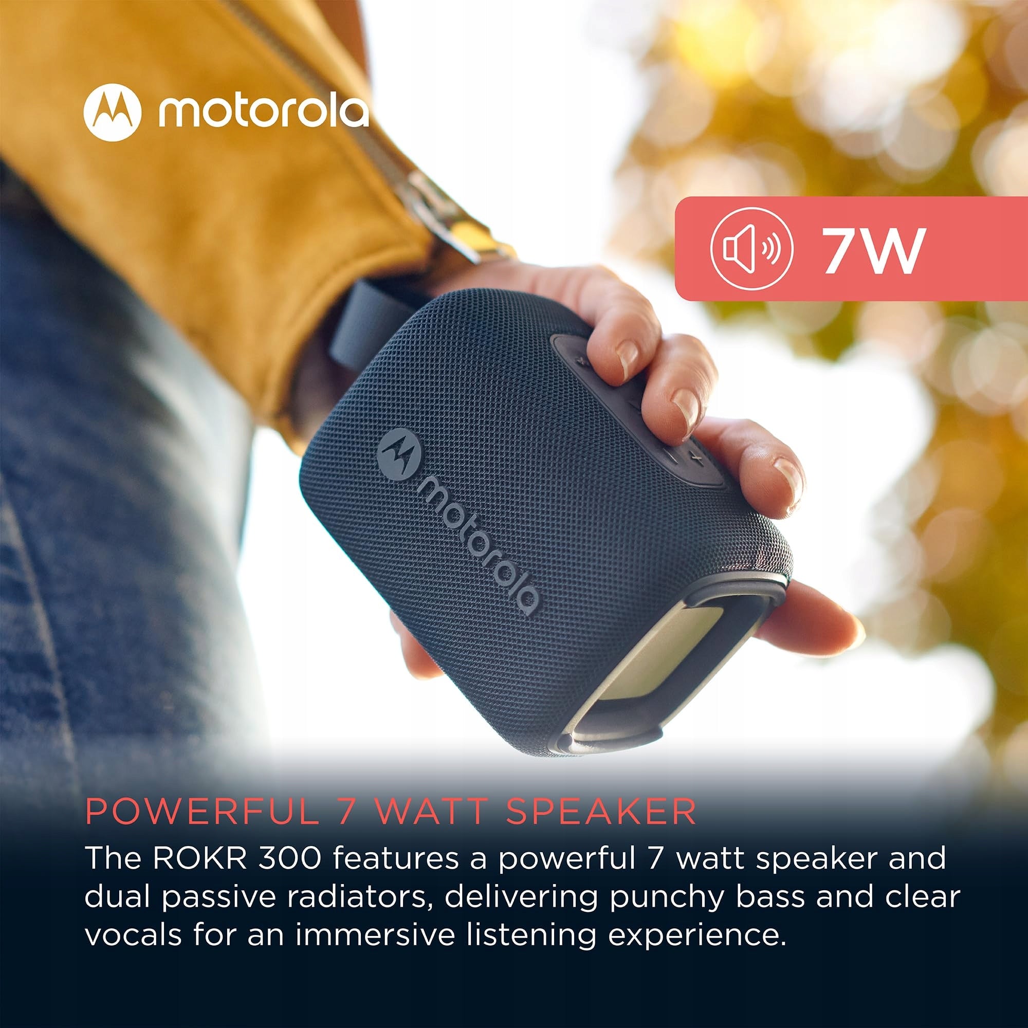 Motorola Rokr 300 Bluetooth speaker 5.3 7W IP67 blue Brand Motorola