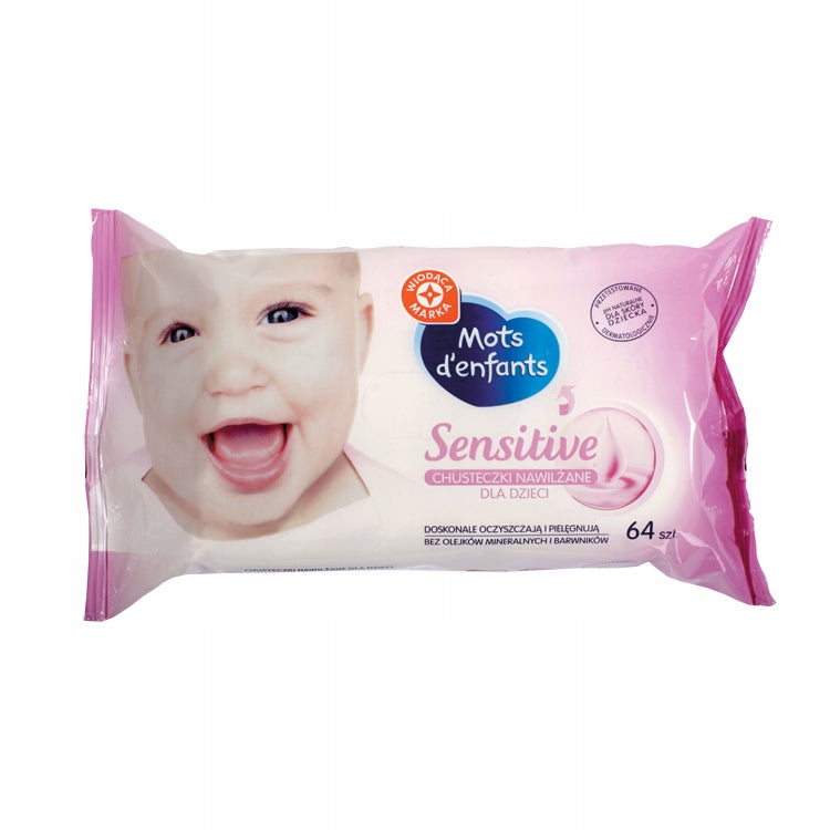 Mots d'enfants - Wet wipes for children Sensitive 64pcs