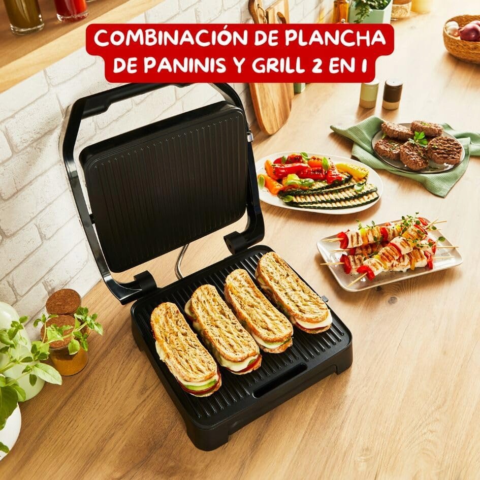 Moulinex Home, Panini and grill 2000 W, stainless steel Manufacturer code GI271D10