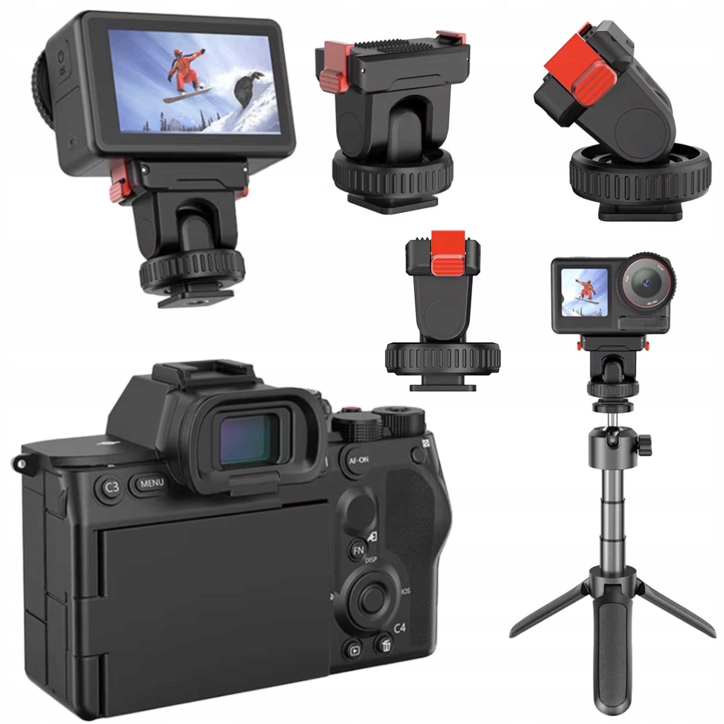 Mount Adapter for Quick Mount Camera 1/4' DJI Osmo Action 5 Pro 4 3 2