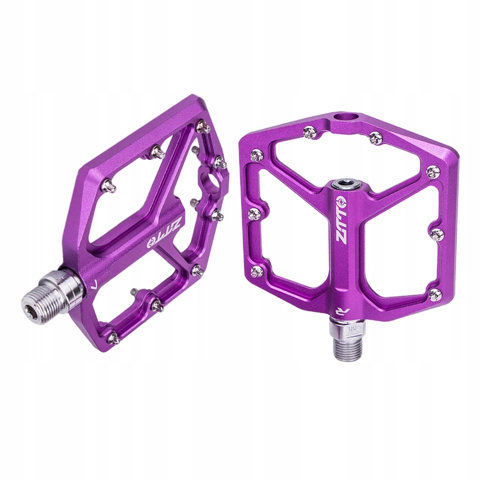 Mountain Bike Pedals Colorful MTB Pedals Bicycle Flat Pedals Purple Packaging status original