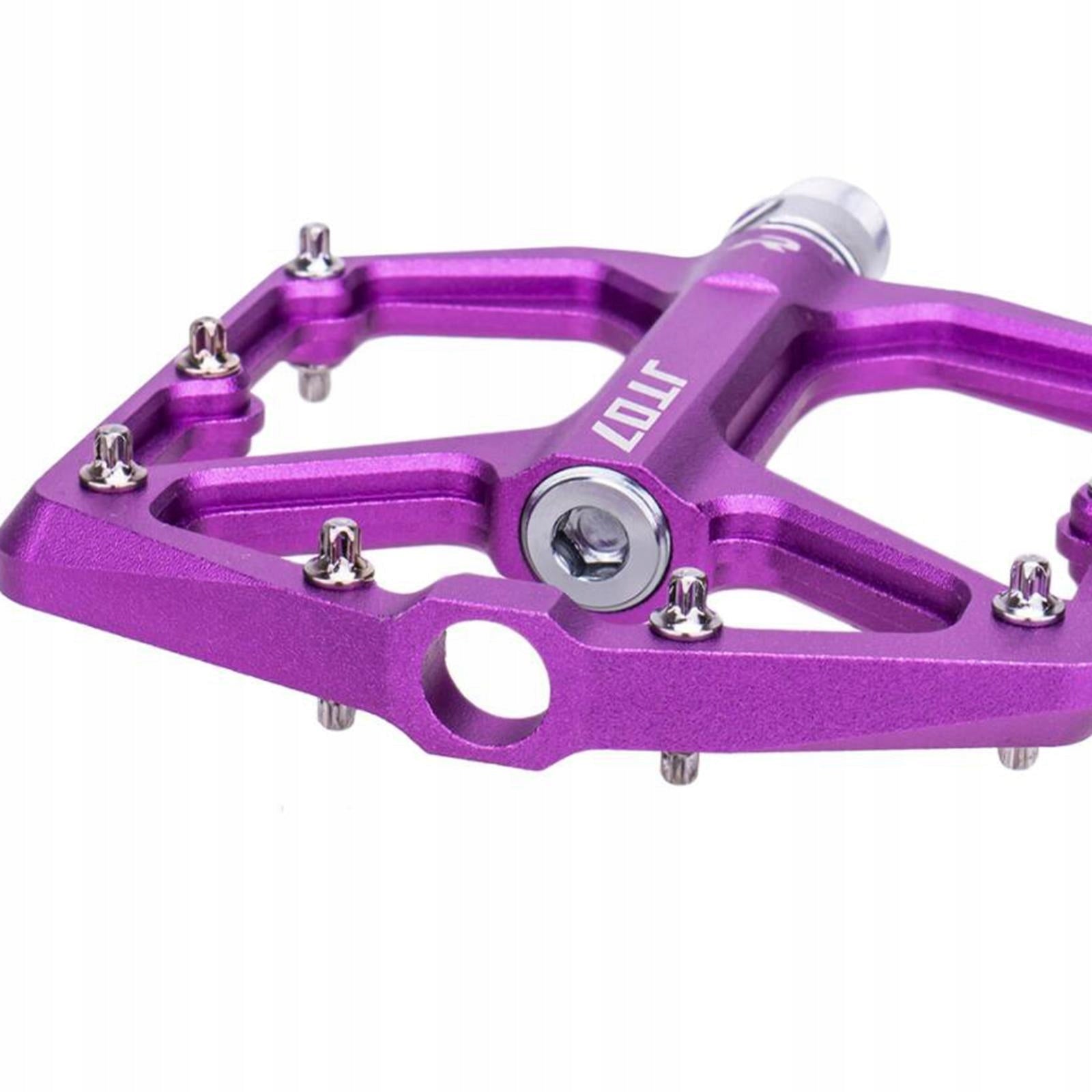 Mountain Bike Pedals Colorful MTB Pedals Bicycle Flat Pedals Purple Weight 361 g