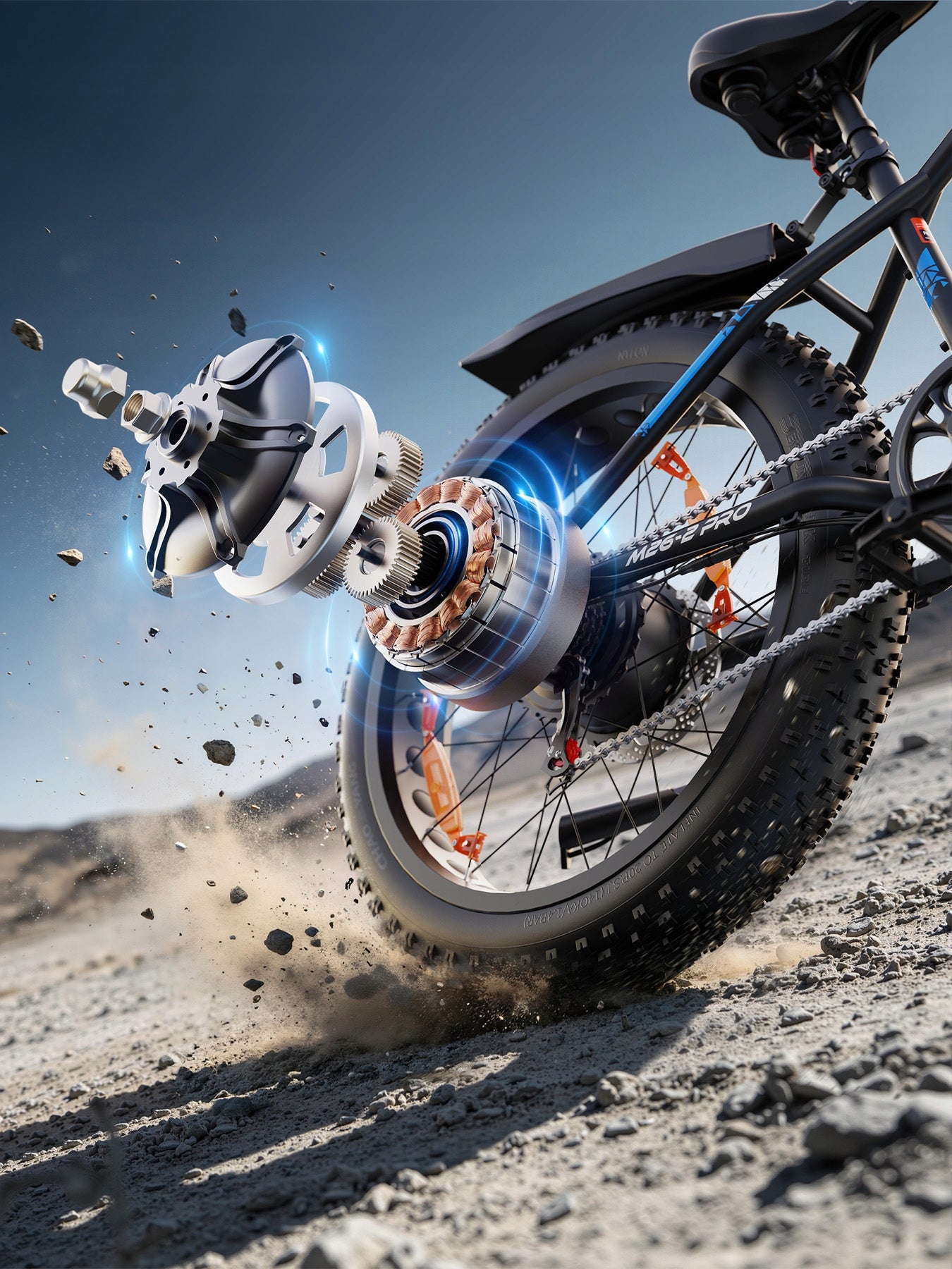 Mountain electric bike VARUN 26*4" 48V 13AH 120HP 250W 25KM/H MTB 55NM Foldability partially assembled, calibrated