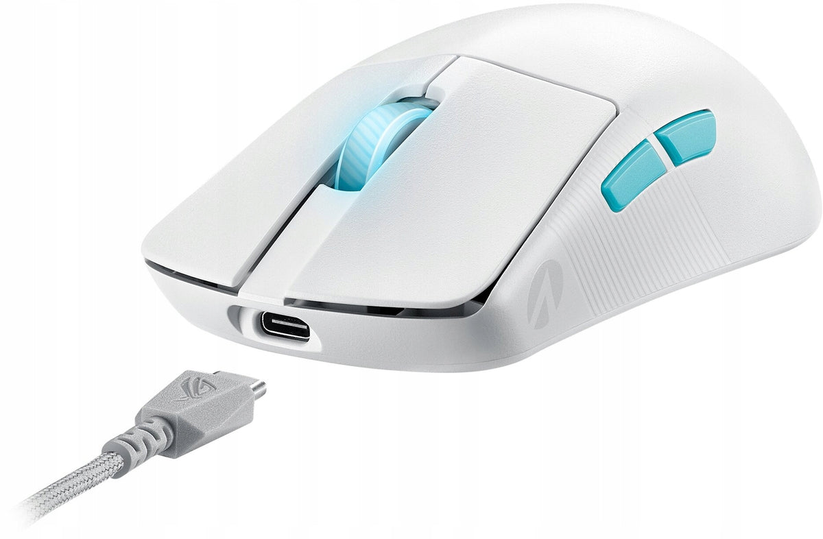 Mouse ASUS ROG Harpe Ace Aim Lab Edition White Interface USB (Radio 2.4 GHz) Bluetooth