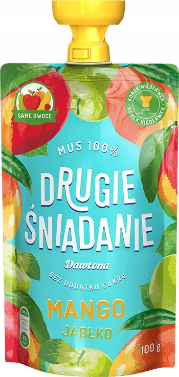 Mousse Second Breakfast Mango/Apple 100G Dawtona