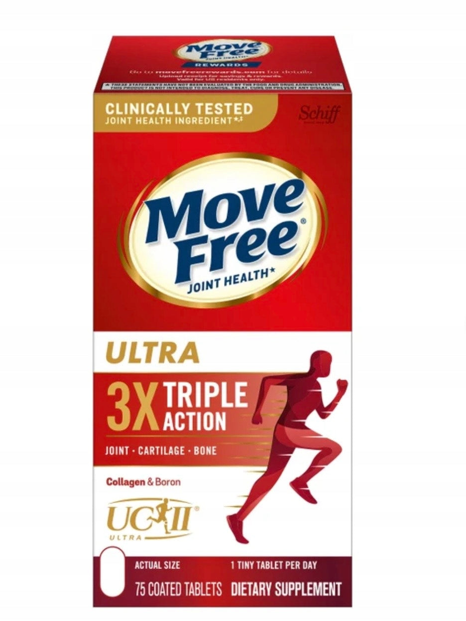 Move Free Ultra Potrójne Działanie Zdrowie Stawów w/ UC-II Kolagen 75 table