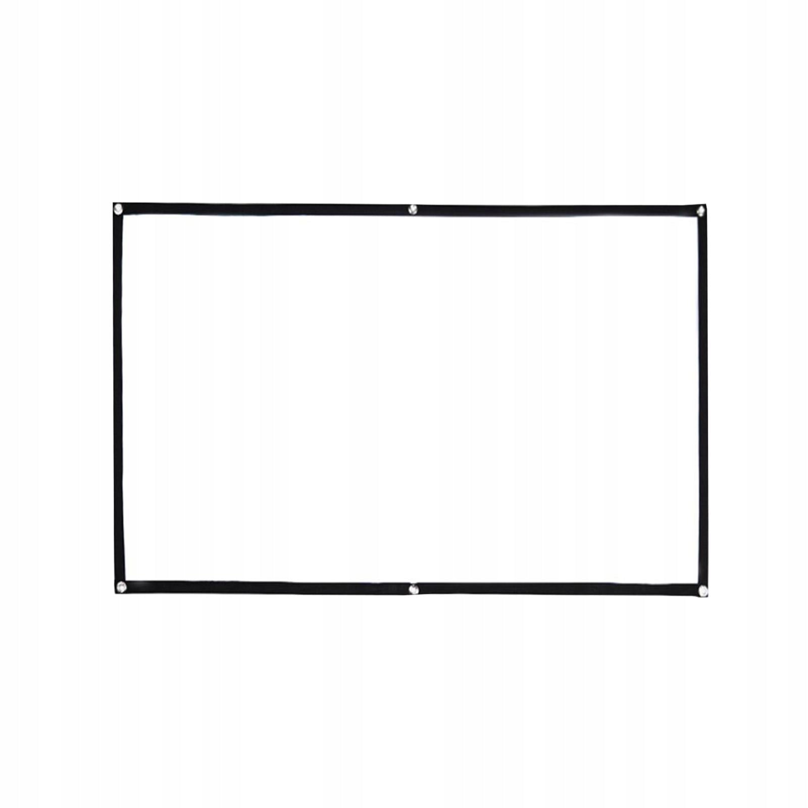 Movie Projector Screen Portable Polyester Anti Crease White 1.86x1.05m Brand no brand