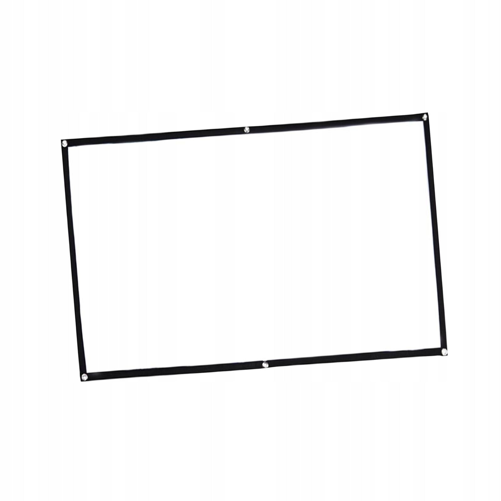 Movie Projector Screen Portable Polyester Anti Crease White 1.86x1.05m