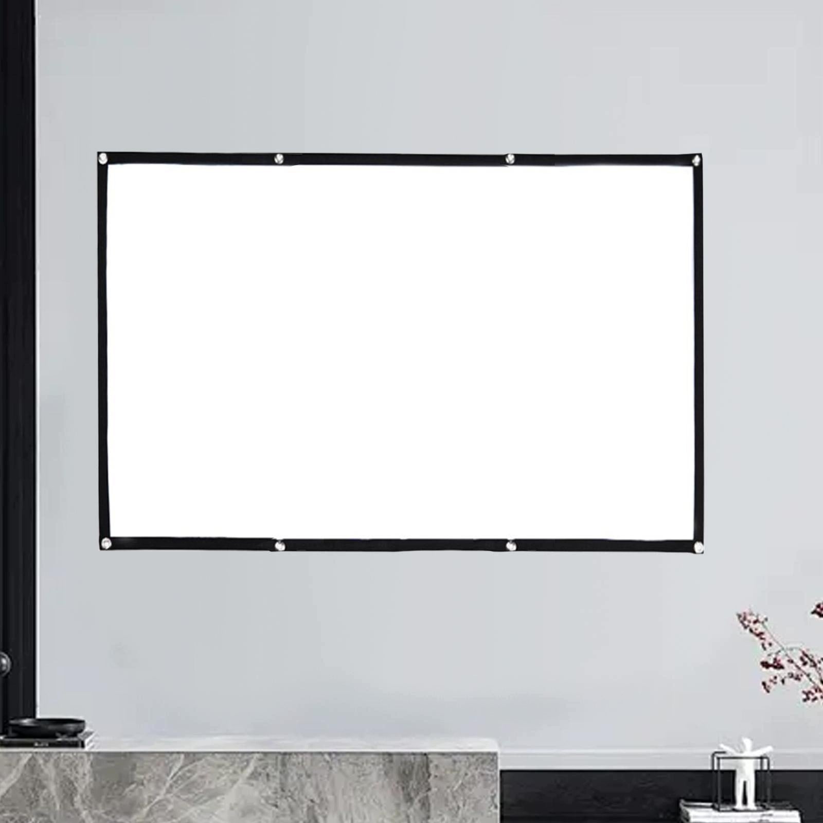 Movie Projector Screen Thickened Easy to Install Portable Anti 1.86x1.05m
