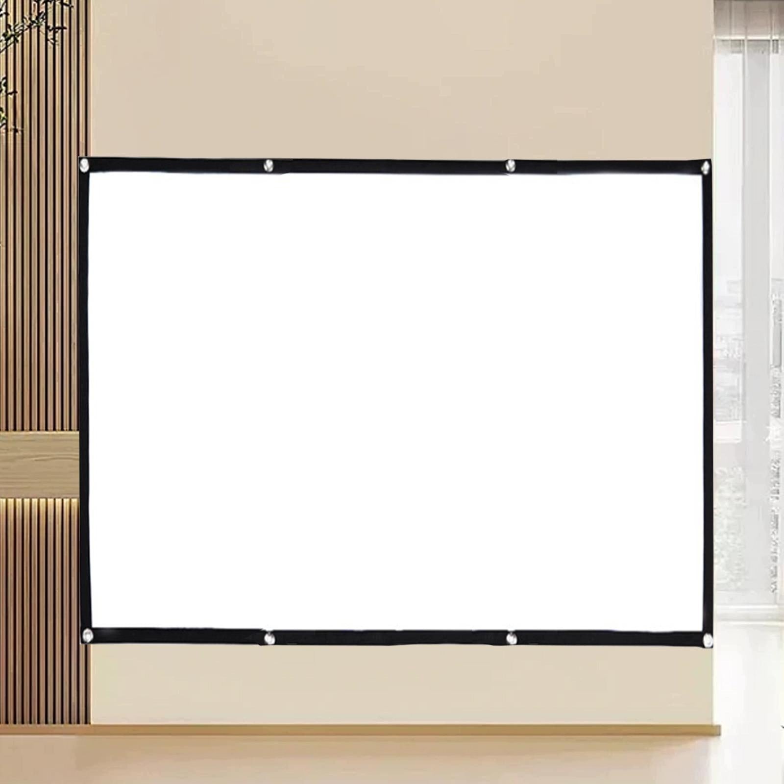 Movie Projector Screen Thickened Foldable White Easy 2.21x1.25m