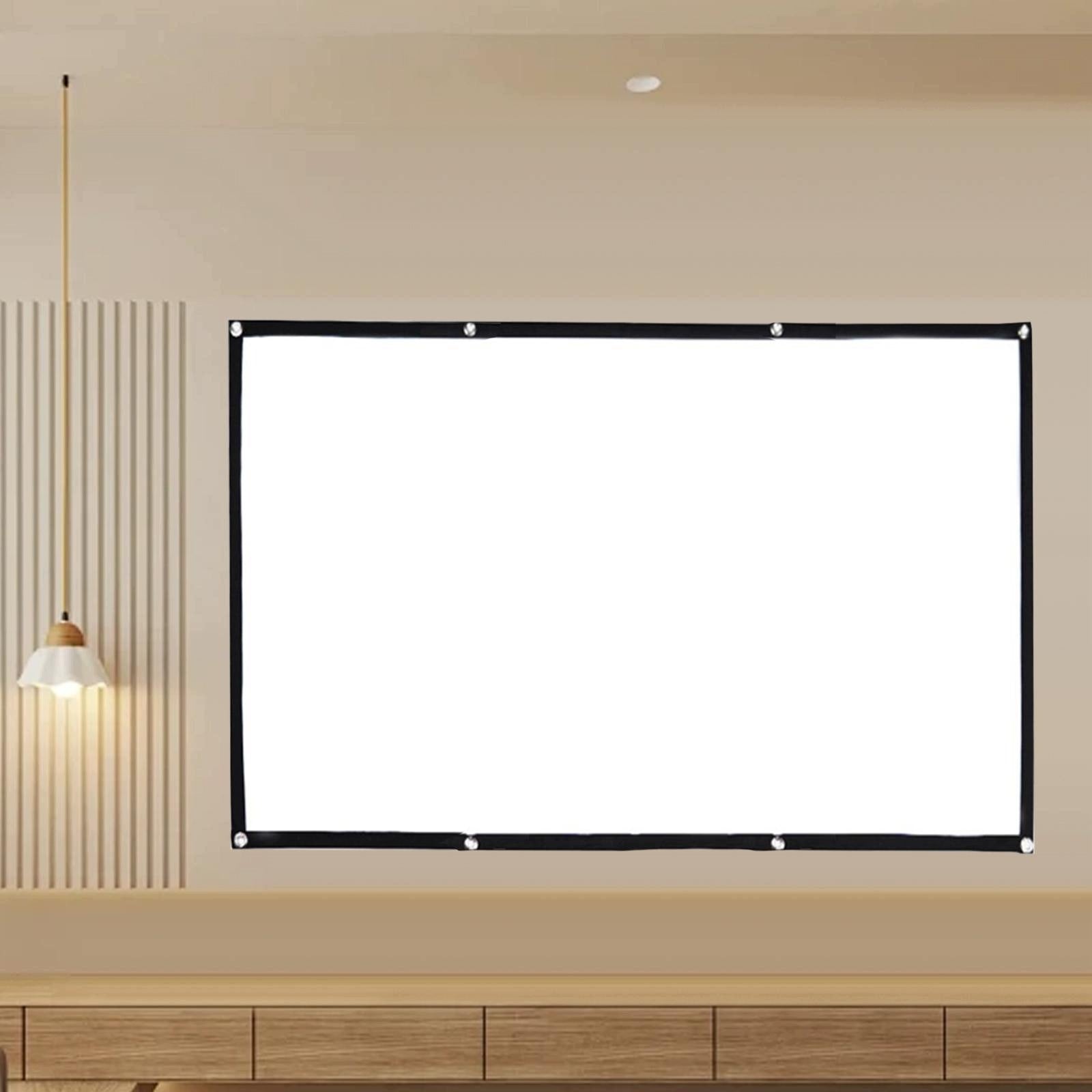 Movie Projector Screen Thickened Polyester White Anti Crease 1.86x1.05m