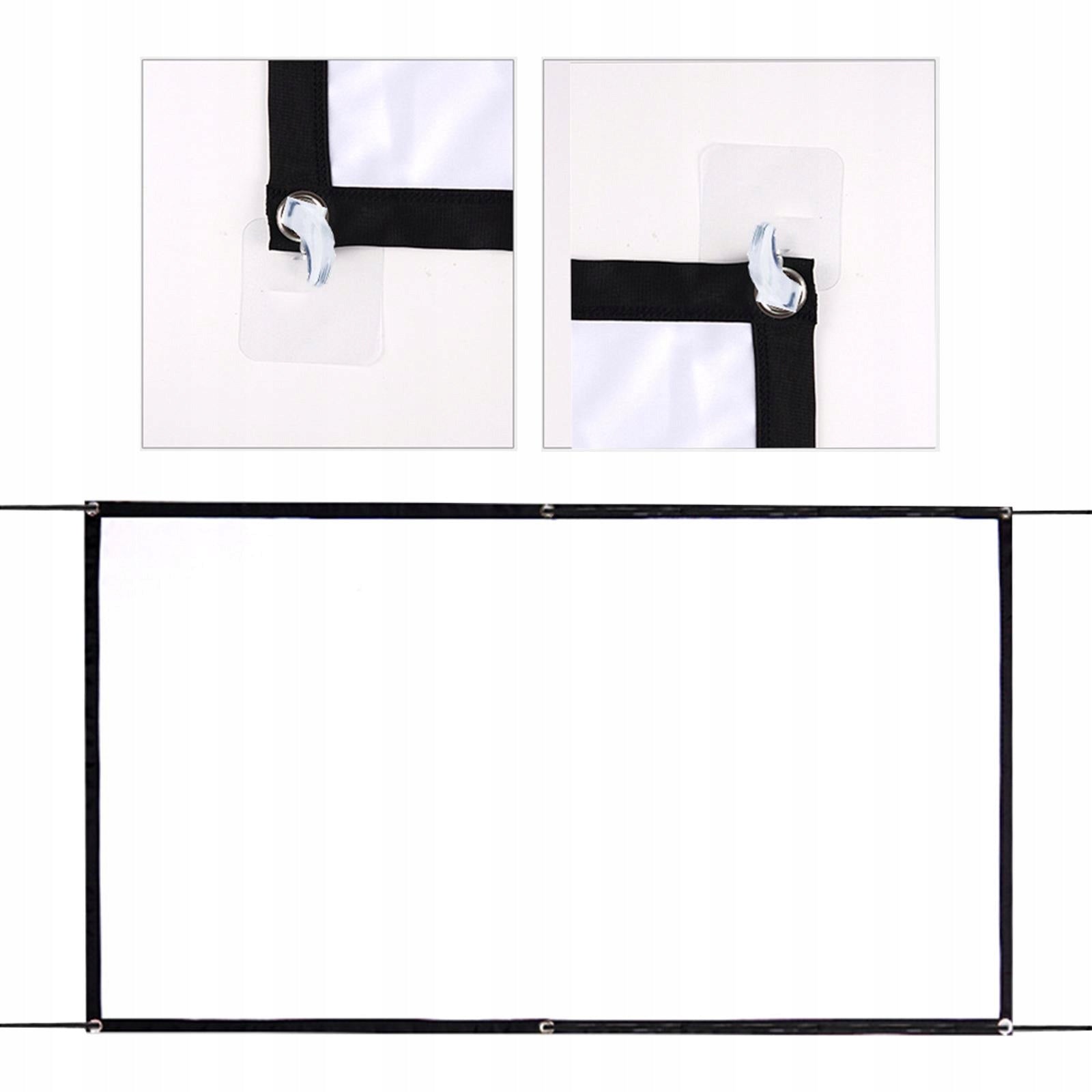 Movie Projector Screen Thickened Portable Easy to Install 2.21x1.25m Brand no brand