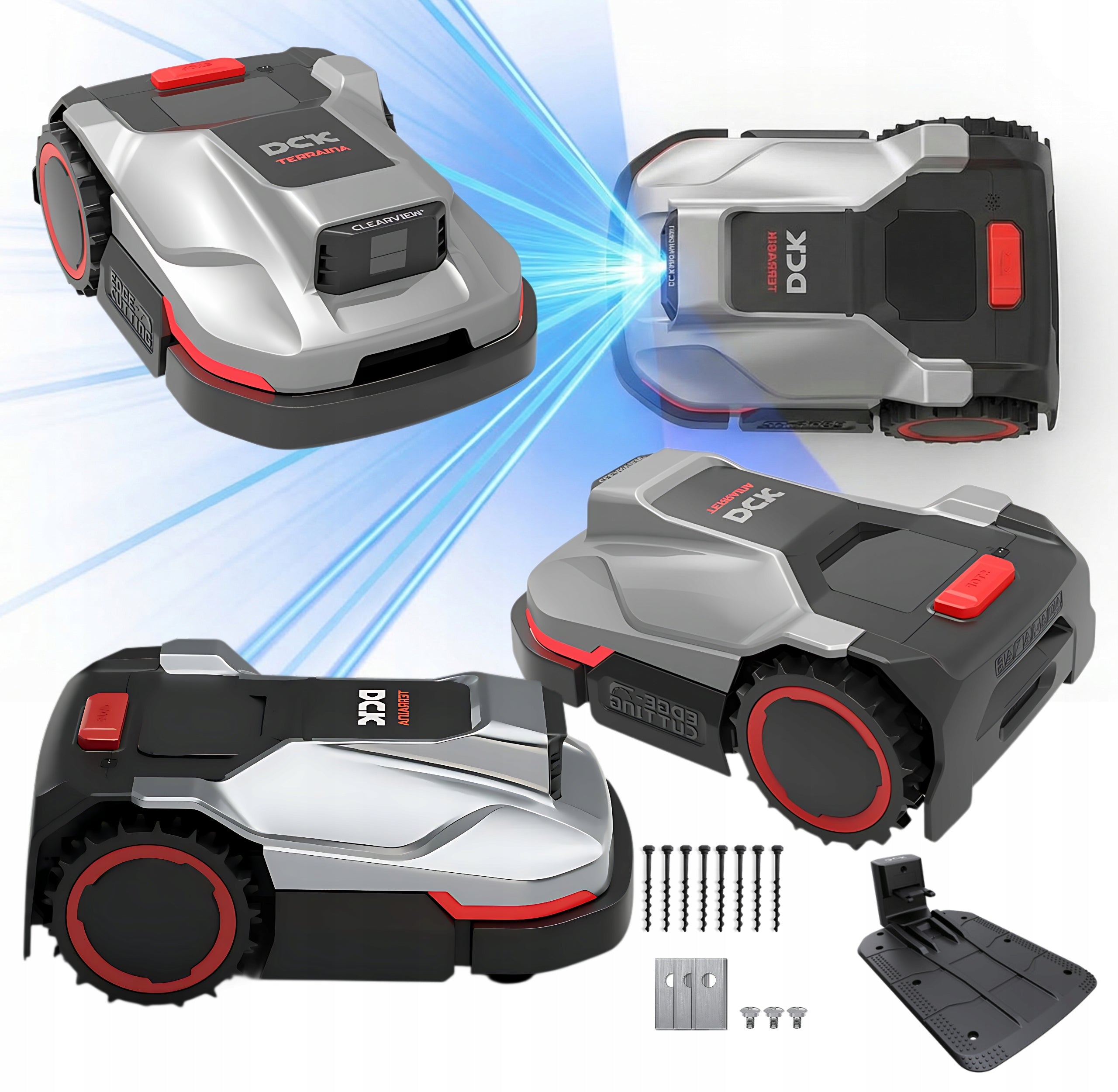 Mowing robot DCK Tools E500 cutting width 18 cm