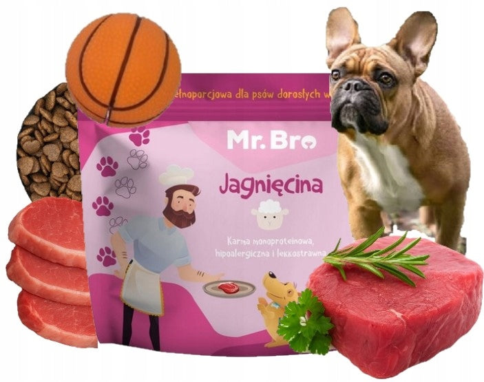 Mr. Bro dry food lamb 3 kg NEW DELIVERY ! + FREEBIE !