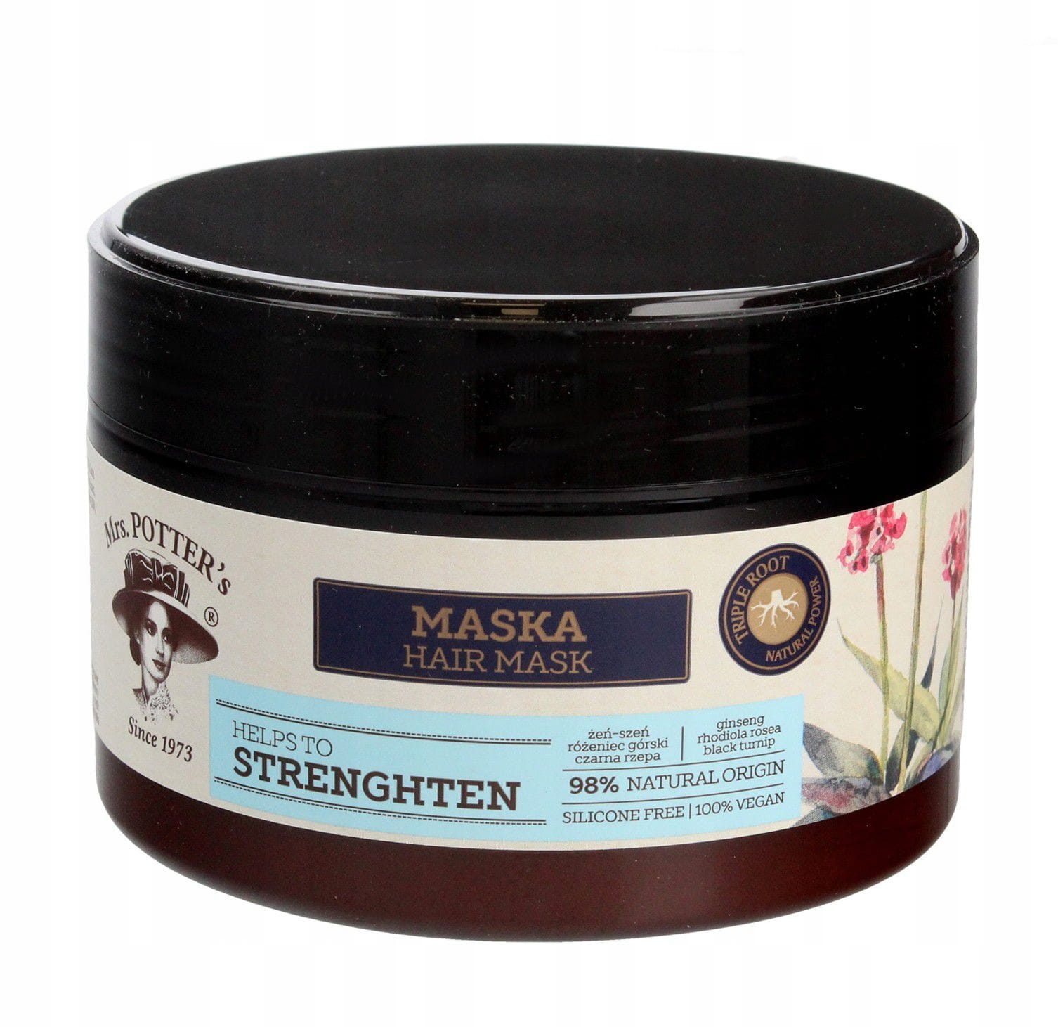 Haarmaske für dünnes Haar Forte Sweeden Mrs Potters Triple Root Strength, 230 ml