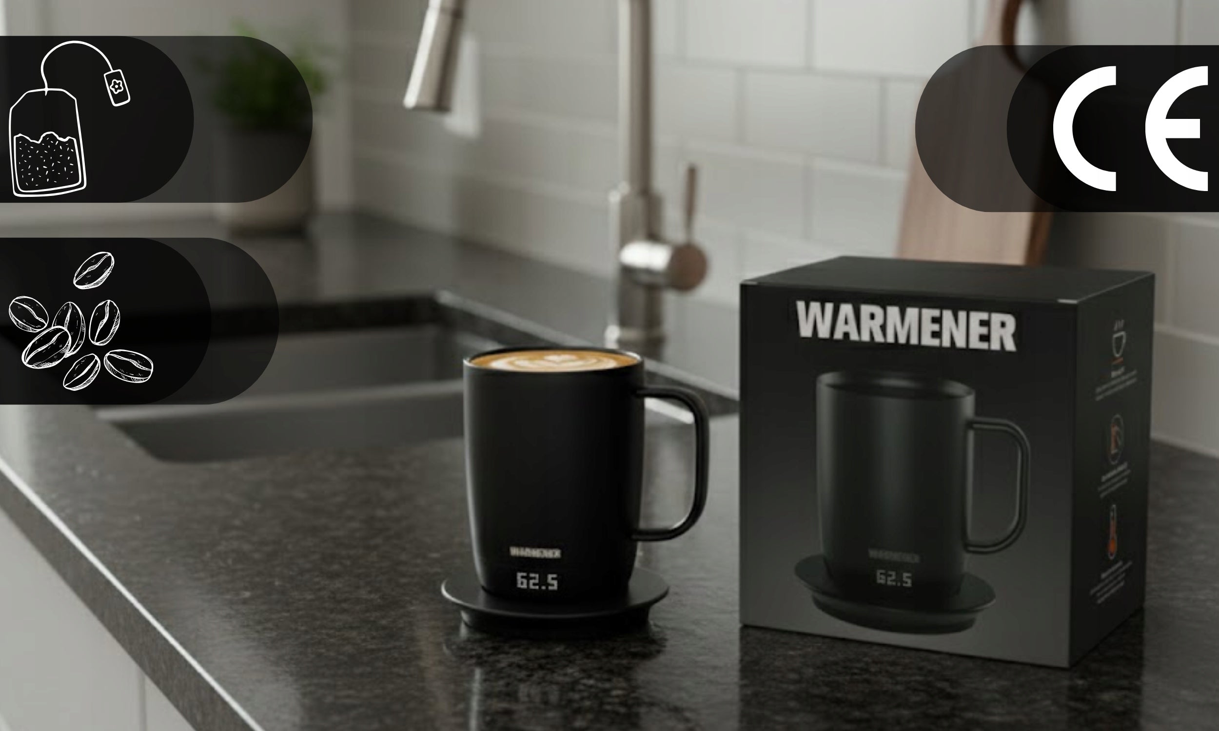 Mug Heated SMART Coffee Warmer Tea Office USB for GIFT Brand Warmener