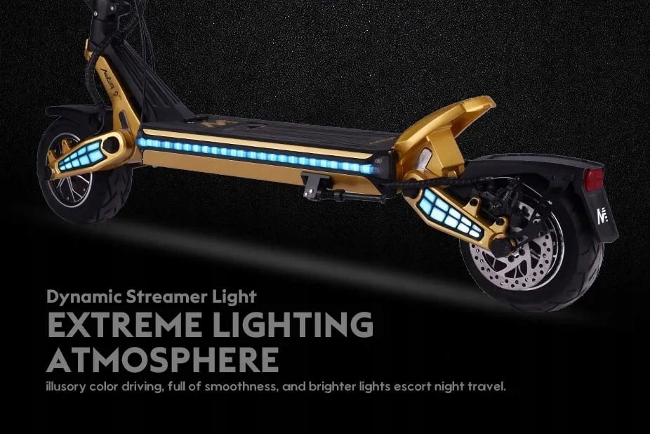 Mukuta 9 Plus black and gold electric scooter with removable battery 1600W Manufacturer code MUKUTA10
