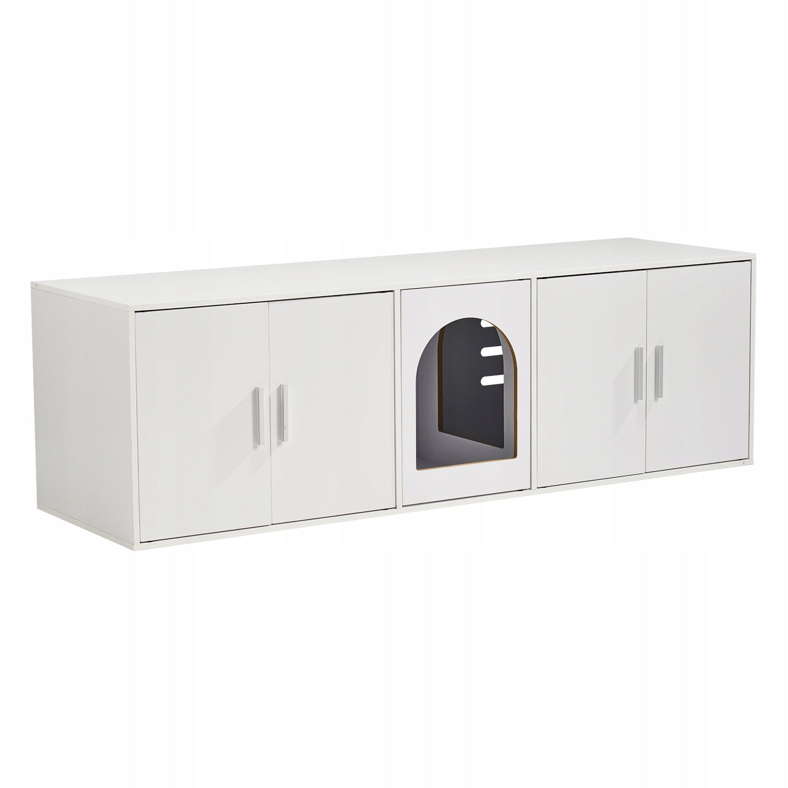 Multi-Door Cat Cuvette Cabinet 1,47x0,46x0,45M White Model KLCB-05