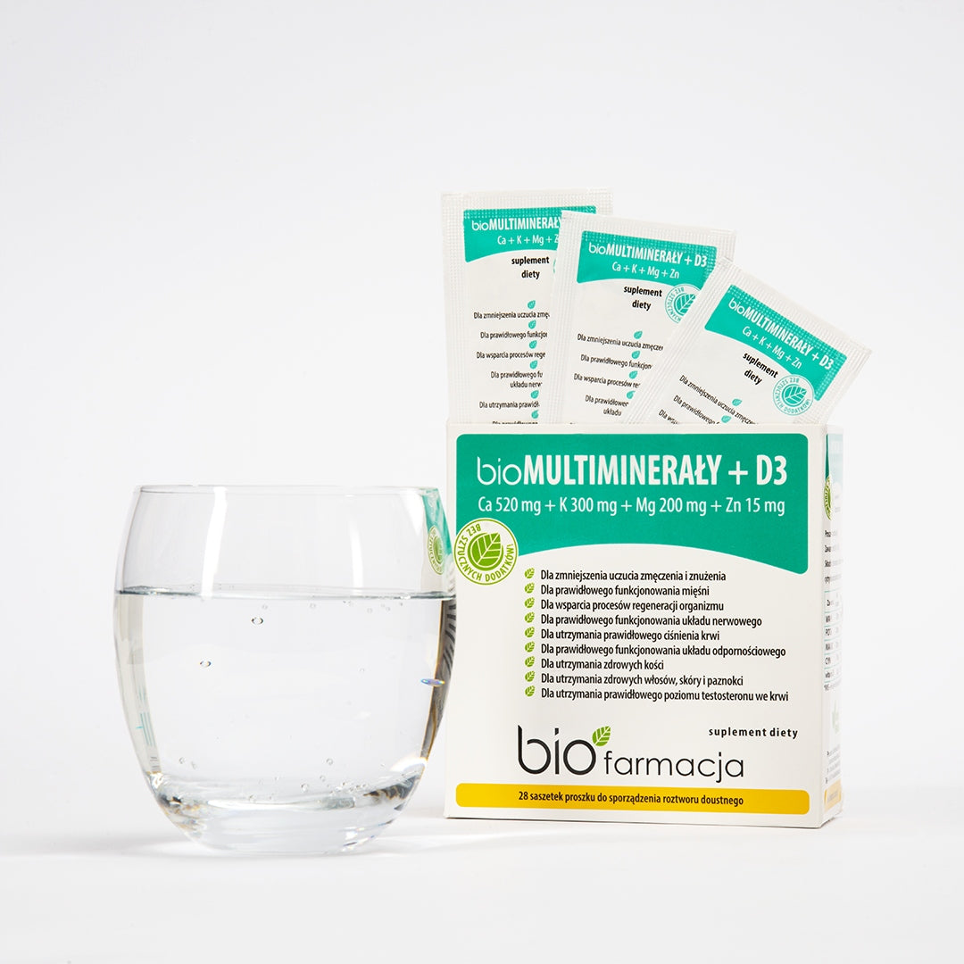Multi MINERALS BIO from the Dead Sea Calcium Potassium Magnesium Zinc Biopharmacia Brand Biofarmacja