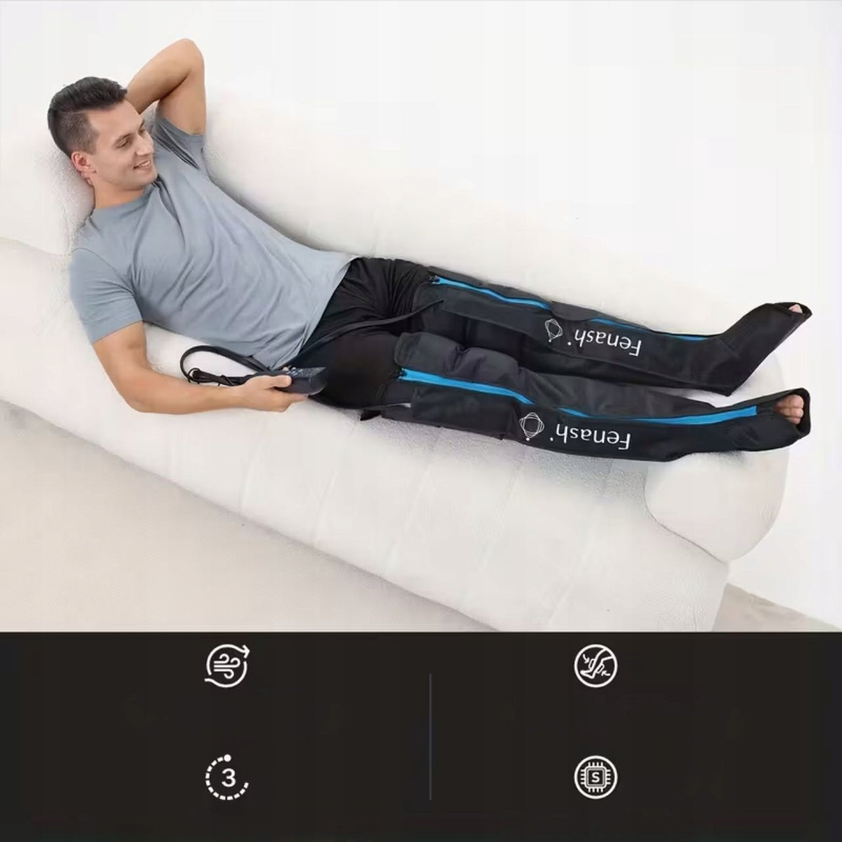 Multi-Zone Massager for Legs Pressure Compression Lymphatic Drainage Compression Packaging status original