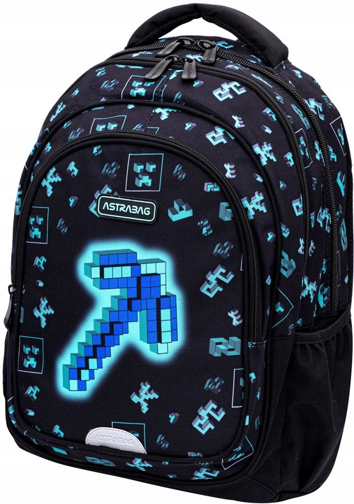 Multi-chamber school backpack AstraBag black, blue 20 l Manufacturer code 5901137232393