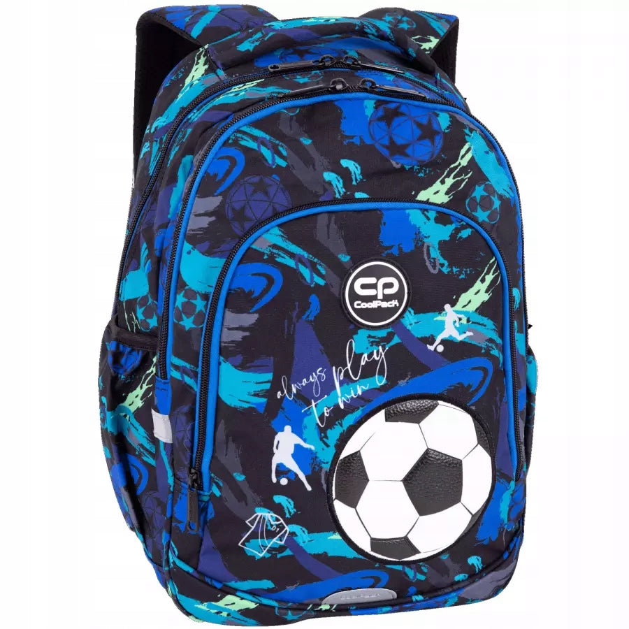 Multi-chamber school backpack CoolPack PRIME Footbal Navy 21L