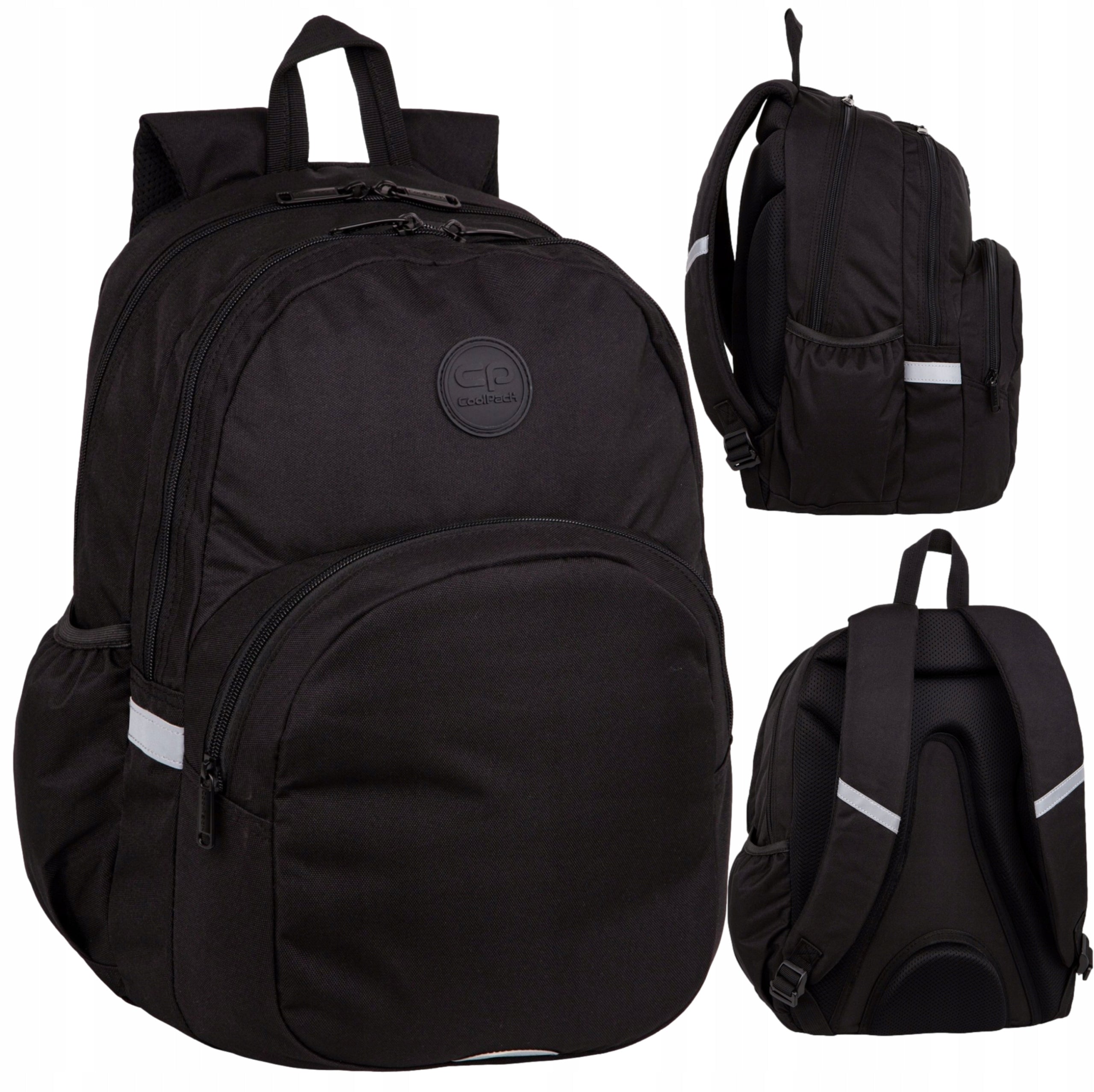 Multi-chamber school backpack CoolPack RIDER Rpet4 black