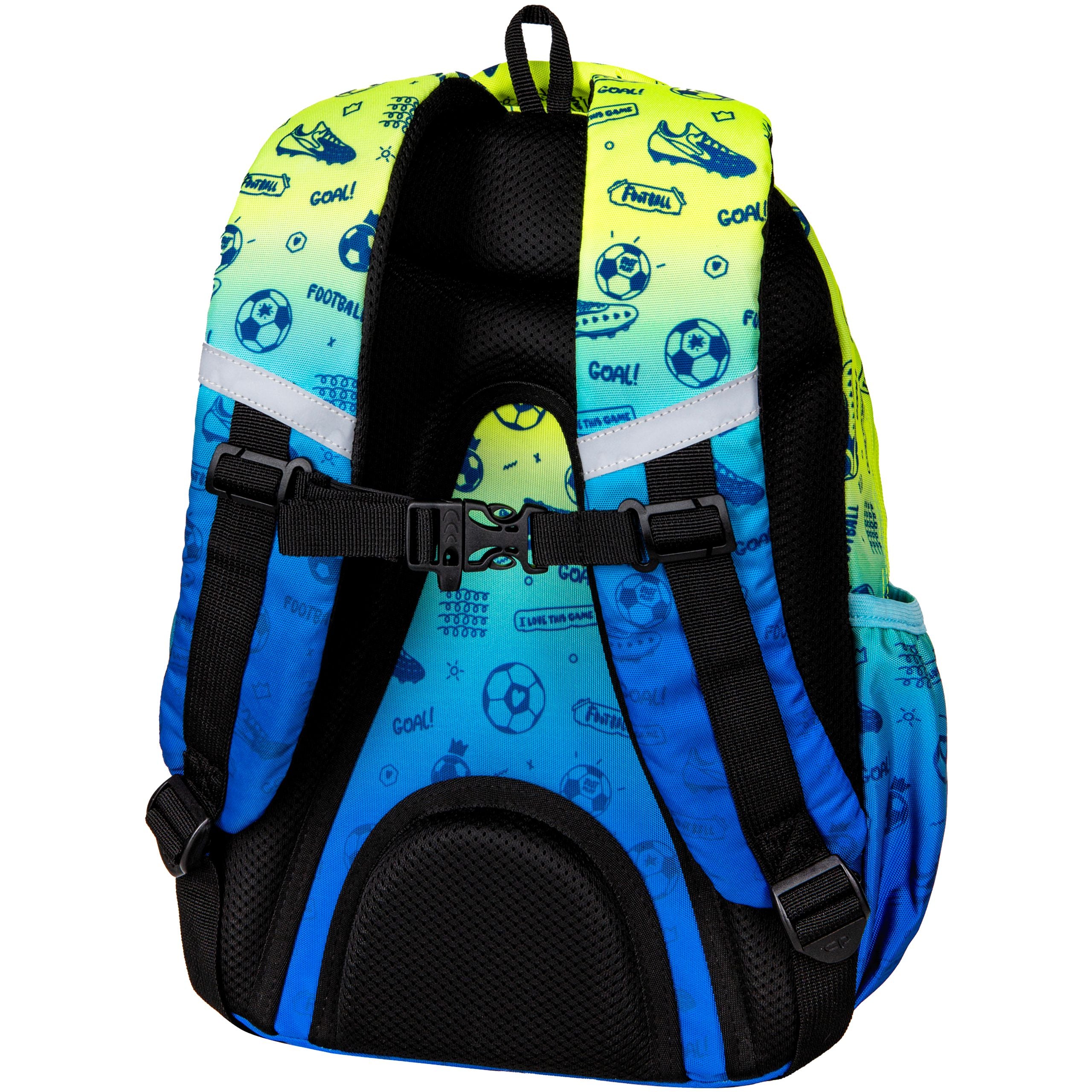 Multi-chamber school backpack CoolPack blue, yellow and gold 21 l Brand CoolPack