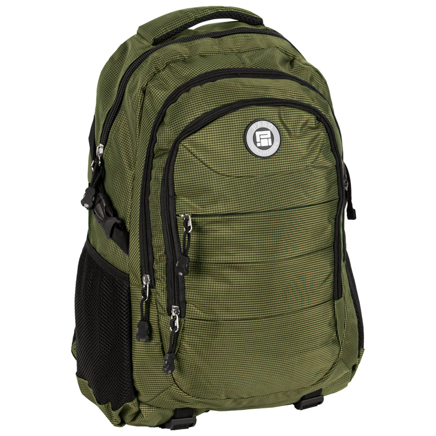 Multi-chamber school backpack Paso green 35 l