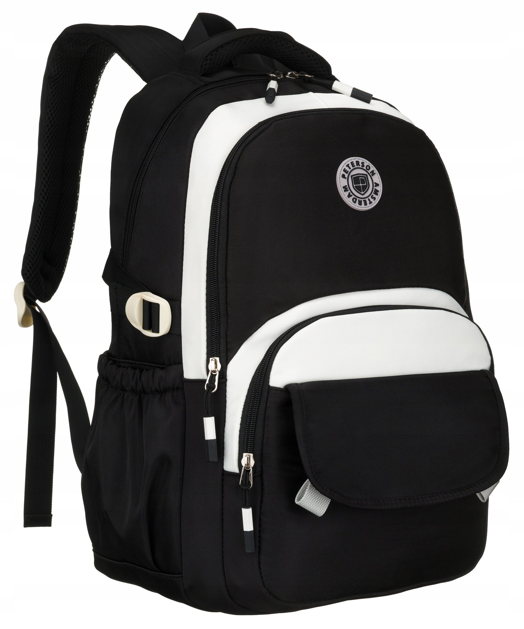 Multi-chamber school backpack Peterson black 26 l