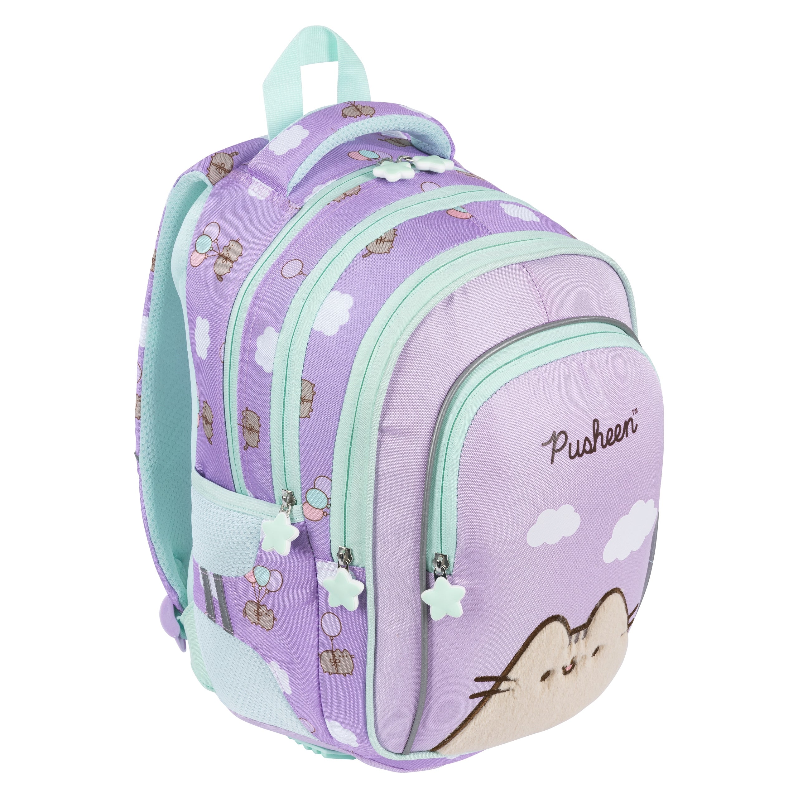 Multi-chamber school backpack Pusheen St. Majewski purple 22 l