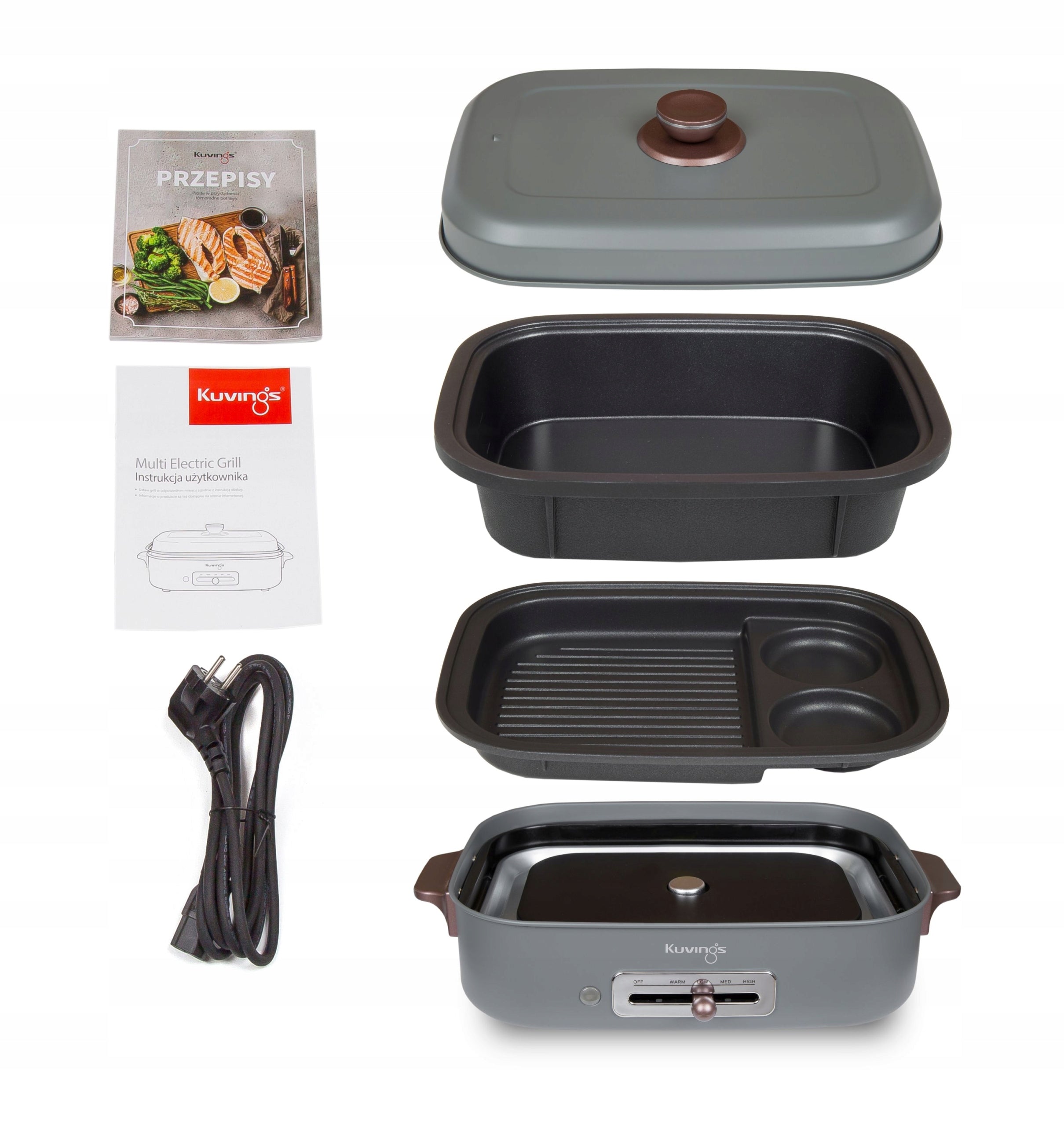 MultiGrill Electric Grill Kuvings steel CERAMIC KMG-300E