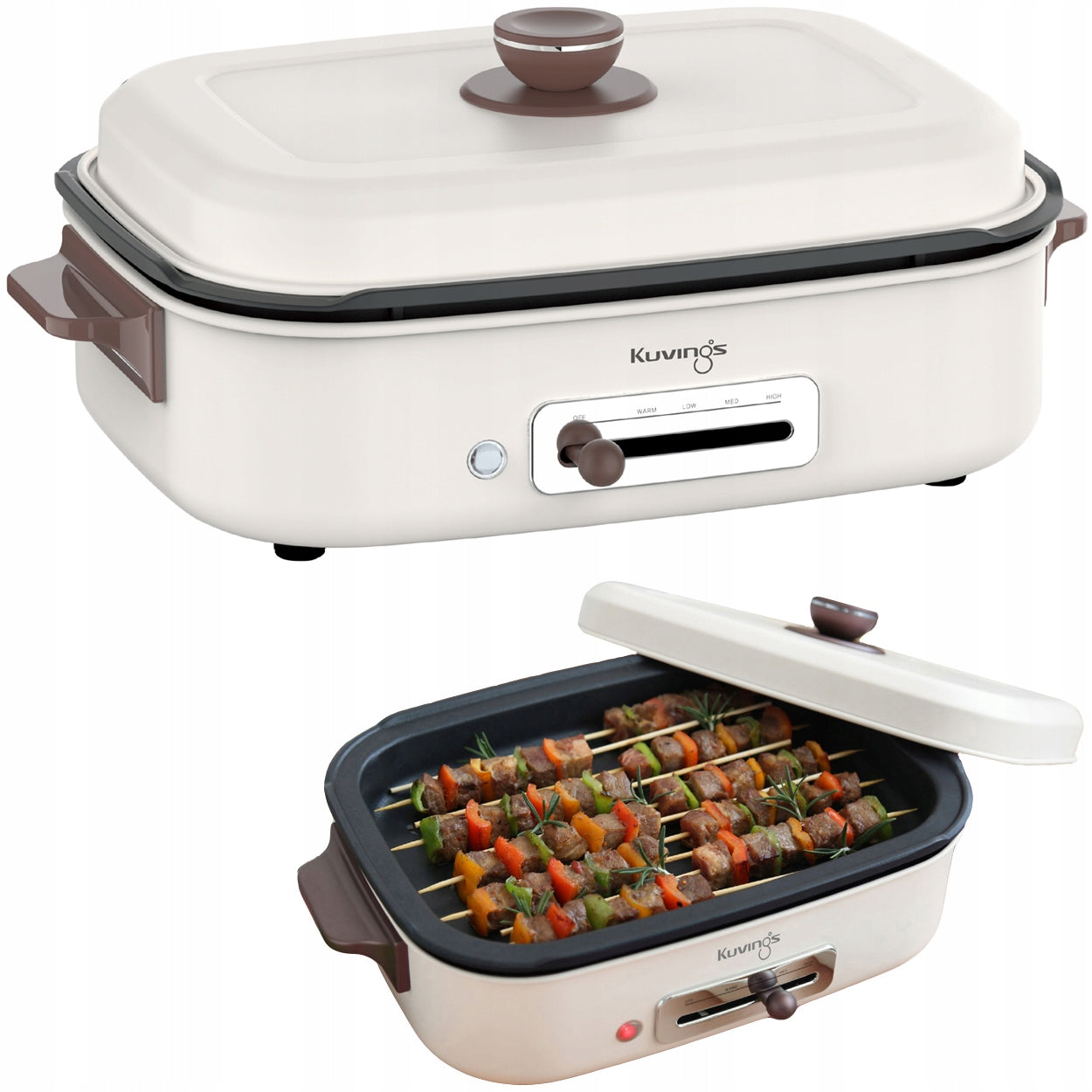 MultiGrill KUVINGS ELECTRIC CERAMIC, MULTIFUNCTIONAL, TABLE Dominant color beige