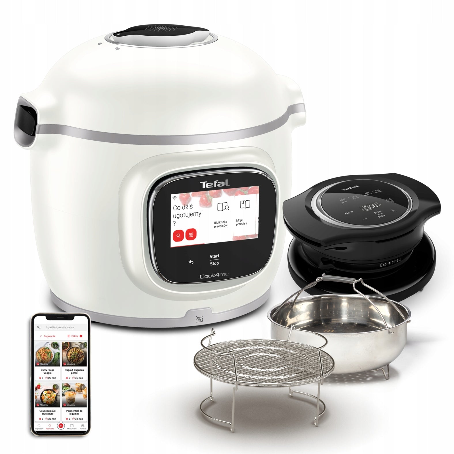 Multicooker TEFAL Cook4Me with lid for baking air fryer 1300 recipes