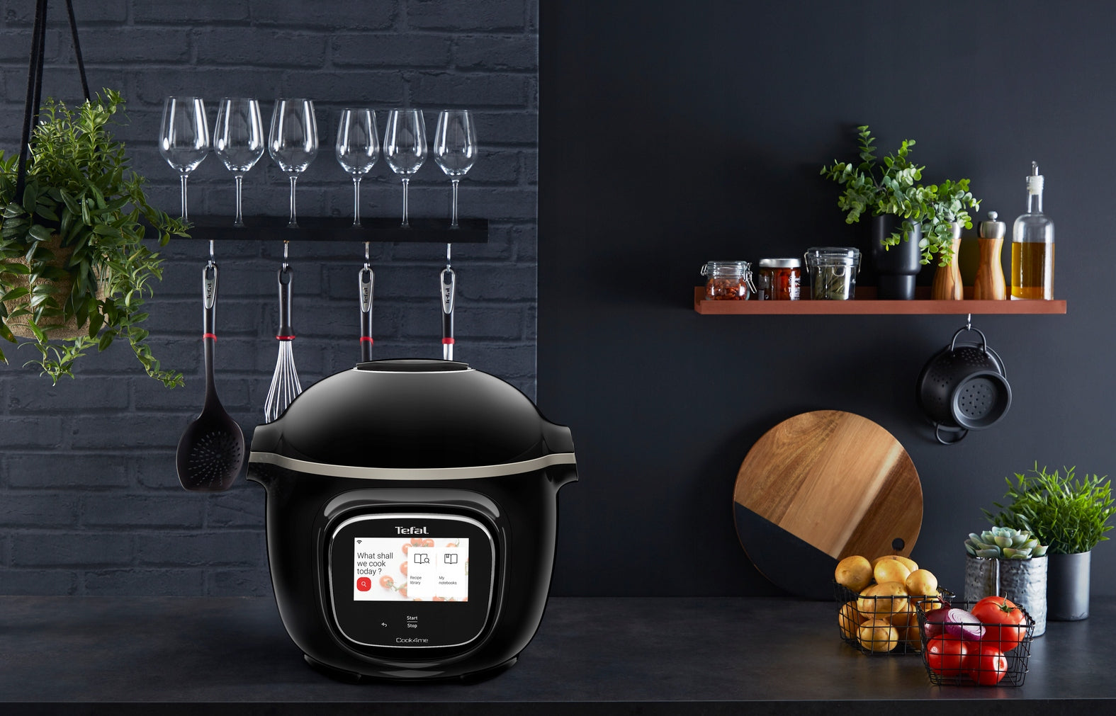 Multicooker TEFAL Cook4me Touch CY912 pressure cooker 6l WI-FI 13 functions black Model CY912830