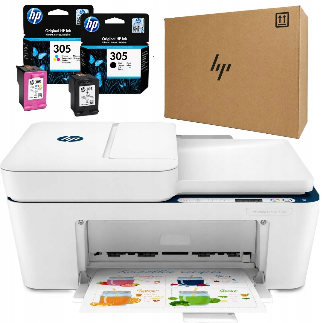 Multifunction Inkjet Printer Color HP DeskJet 4130 ink HP 305