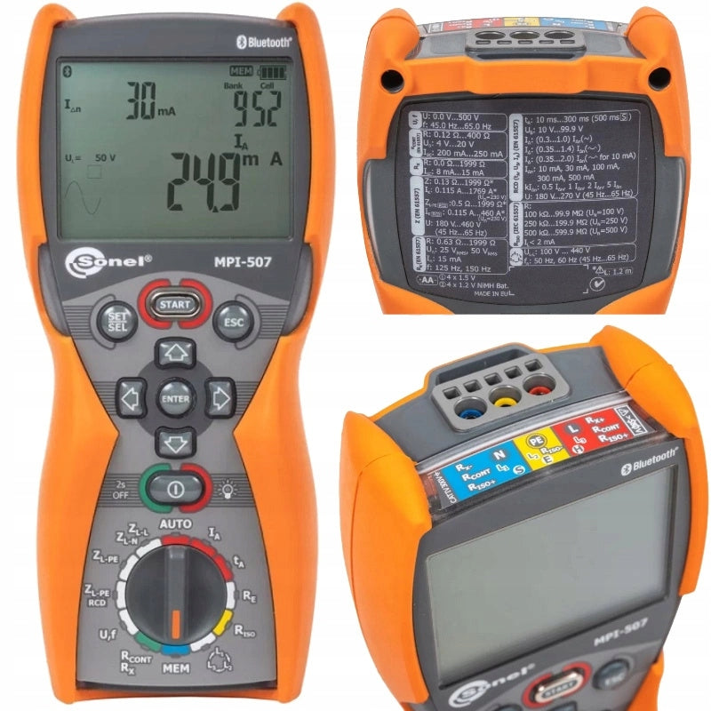 Multifunction Meter Kit with Accessories MPI-507 + Computer Program PE6 Brand Sonel