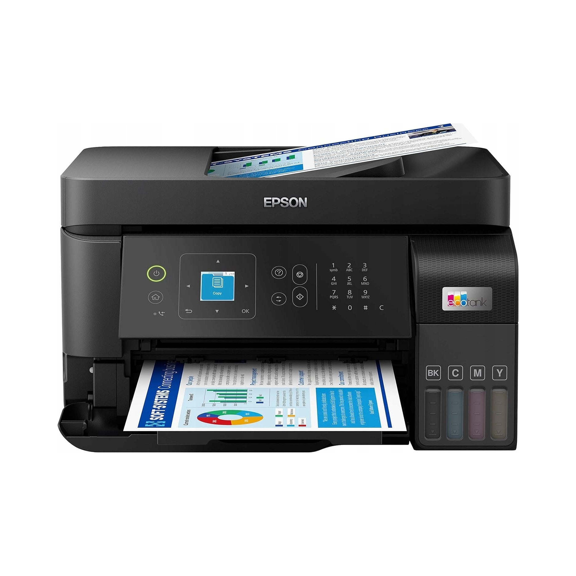 Multifunction inkjet printer Epson Ecotank ET-4810 poured inks