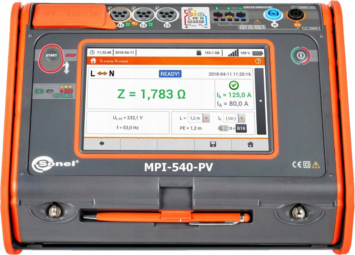 Multifunction meter Sonel MPI-540-PV WMPLMPI540PV with certificate Manufacturer code WMPLMPI540PV